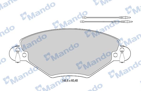 Mando MBF015461 - Тормозные колодки, дисковые, комплект avtokuzovplus.com.ua