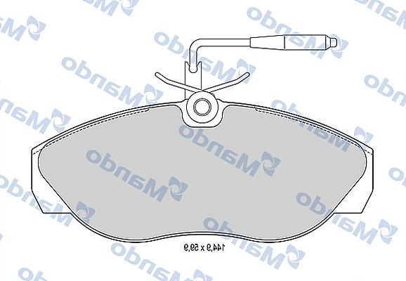 Mando MBF015470 - Гальмівні колодки, дискові гальма autocars.com.ua