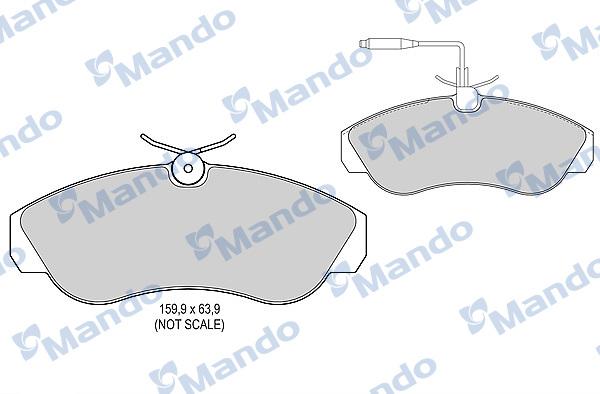 Mando MBF015471 - Гальмівні колодки, дискові гальма autocars.com.ua