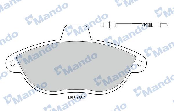 Mando MBF015472 - Гальмівні колодки, дискові гальма autocars.com.ua