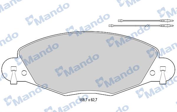 Mando MBF015474 - Тормозные колодки, дисковые, комплект avtokuzovplus.com.ua