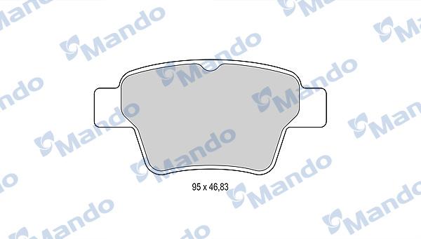 Mando MBF015478 - Гальмівні колодки, дискові гальма autocars.com.ua