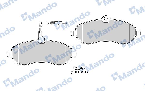 Mando MBF015481 - Тормозные колодки, дисковые, комплект avtokuzovplus.com.ua