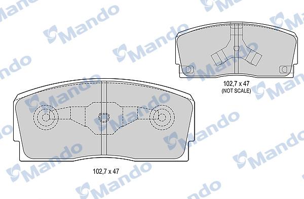 Mando MBF015486 - Тормозные колодки, дисковые, комплект avtokuzovplus.com.ua