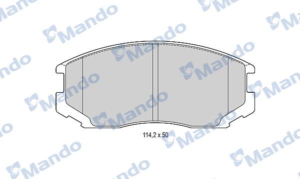 Mando MBF015489 - Гальмівні колодки, дискові гальма autocars.com.ua