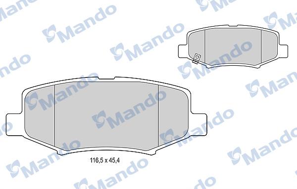 Mando MBF015495 - Гальмівні колодки, дискові гальма autocars.com.ua