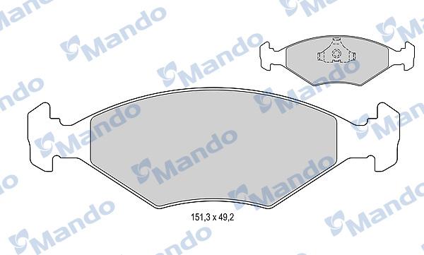 Mando MBF015498 - Тормозные колодки, дисковые, комплект avtokuzovplus.com.ua