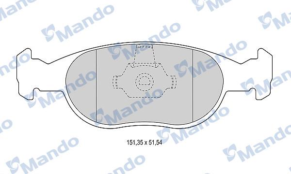 Mando MBF015499 - Тормозные колодки, дисковые, комплект avtokuzovplus.com.ua