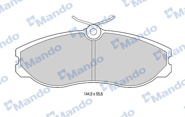 Mando MBF015517 - Тормозные колодки, дисковые, комплект avtokuzovplus.com.ua