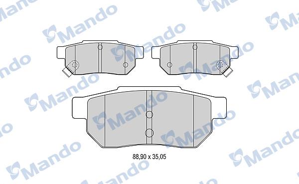 Mando MBF015531 - Гальмівні колодки, дискові гальма autocars.com.ua