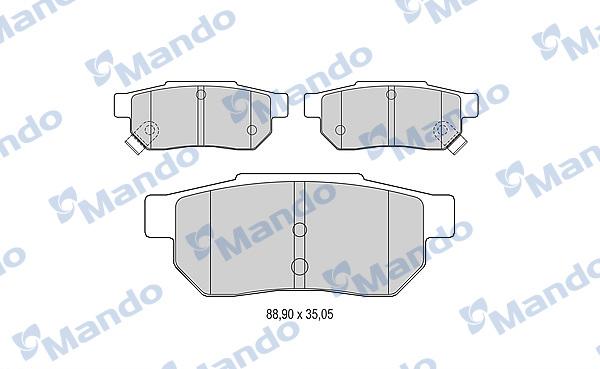 Mando MBF015533 - Тормозные колодки, дисковые, комплект avtokuzovplus.com.ua