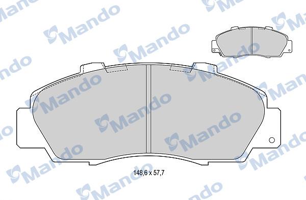 Mando MBF015535 - Гальмівні колодки, дискові гальма autocars.com.ua