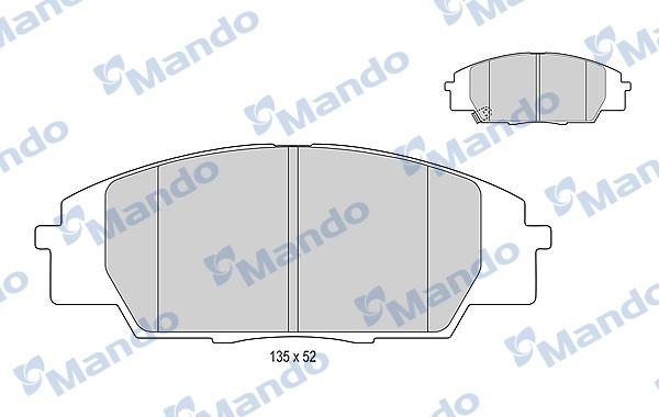 Mando MBF015540 - Гальмівні колодки, дискові гальма autocars.com.ua
