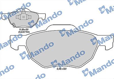 Mando MBF015541 - Тормозные колодки, дисковые, комплект avtokuzovplus.com.ua