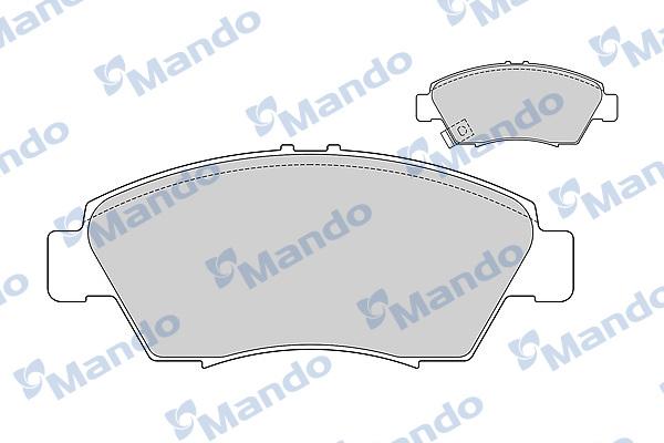 Mando MBF015542 - Гальмівні колодки, дискові гальма autocars.com.ua