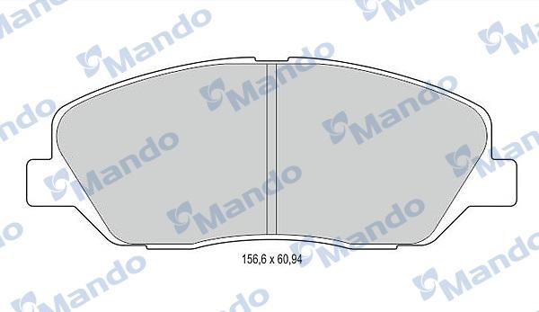 Mando MBF015551 - Гальмівні колодки, дискові гальма autocars.com.ua