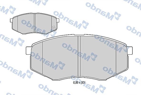 Mando MBF015553 - Тормозные колодки, дисковые, комплект avtokuzovplus.com.ua