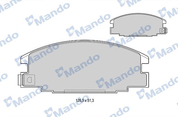 Mando MBF015555 - Гальмівні колодки, дискові гальма autocars.com.ua