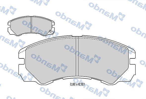 Mando MBF015556 - Гальмівні колодки, дискові гальма autocars.com.ua