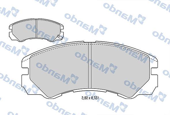 Mando MBF015760 - Гальмівні колодки, дискові гальма autocars.com.ua