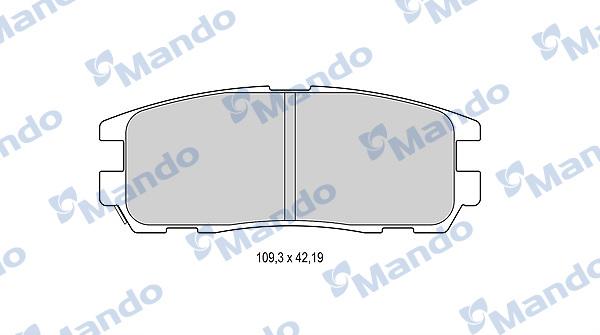 Mando MBF015557 - Гальмівні колодки, дискові гальма autocars.com.ua