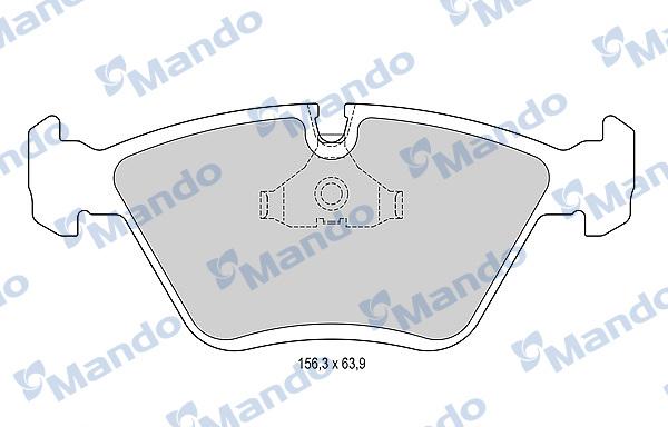 Mando MBF015566 - Гальмівні колодки, дискові гальма autocars.com.ua