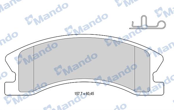 Mando MBF015578 - Гальмівні колодки, дискові гальма autocars.com.ua