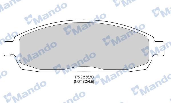 Mando MBF015579 - Гальмівні колодки, дискові гальма autocars.com.ua