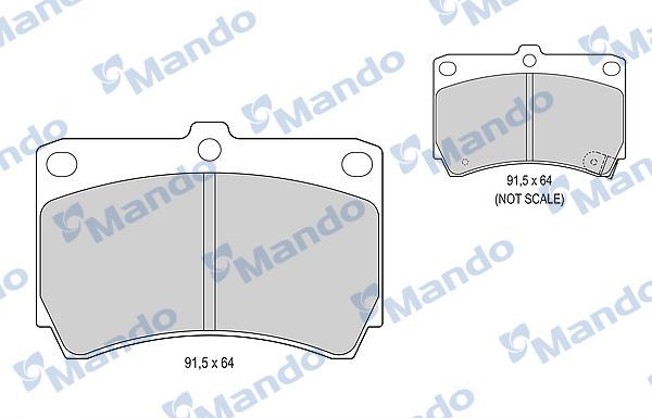 Mando MBF015586 - Тормозные колодки, дисковые, комплект avtokuzovplus.com.ua