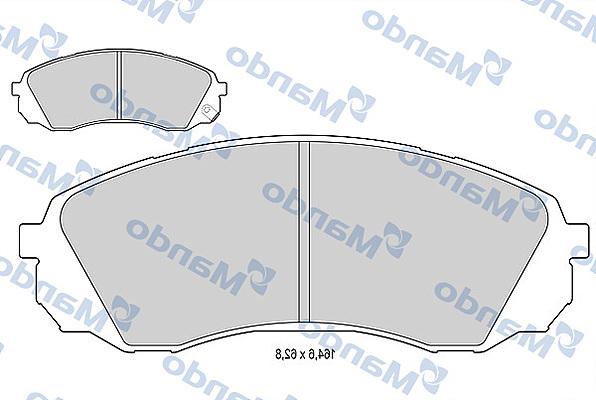 Mando MBF015589 - Тормозные колодки, дисковые, комплект avtokuzovplus.com.ua