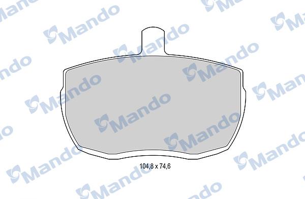 Mando MBF015596 - Гальмівні колодки, дискові гальма autocars.com.ua