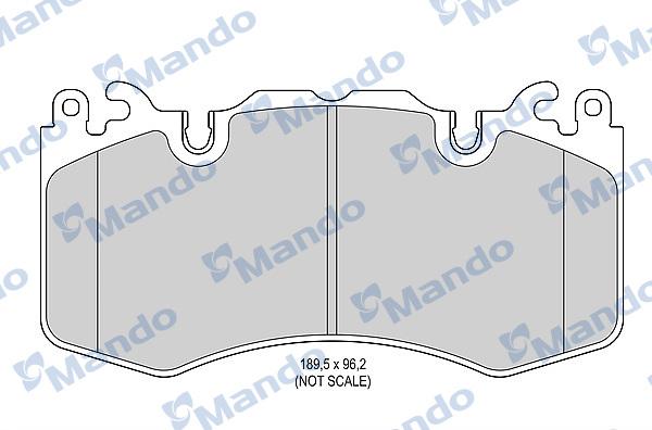 Mando MBF015606 - Гальмівні колодки, дискові гальма autocars.com.ua