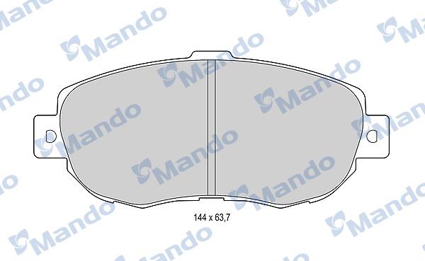 Mando MBF015611 - Гальмівні колодки, дискові гальма autocars.com.ua