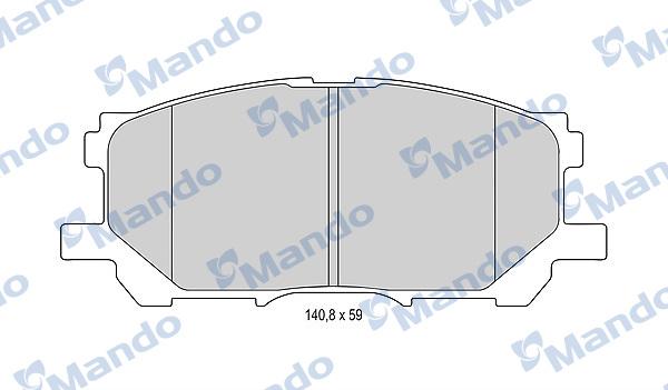 Mando MBF015612 - Тормозные колодки дисковые передние autocars.com.ua