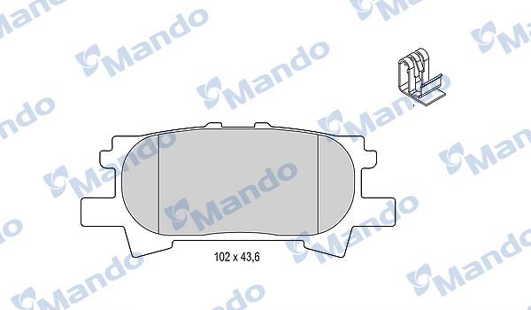 Mando MBF015613 - Гальмівні колодки, дискові гальма autocars.com.ua
