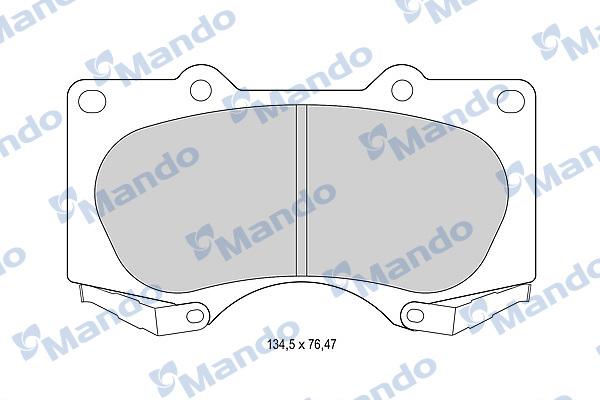 Mando MBF015614 - Гальмівні колодки, дискові гальма autocars.com.ua