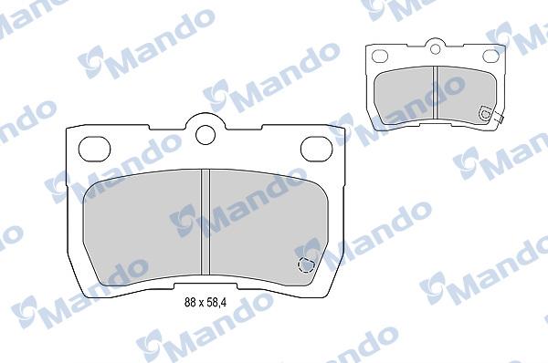 Mando MBF015616 - Гальмівні колодки, дискові гальма autocars.com.ua