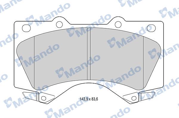 Mando MBF015619 - Гальмівні колодки, дискові гальма autocars.com.ua