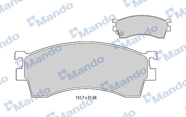 Mando MBF015624 - Гальмівні колодки, дискові гальма autocars.com.ua