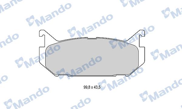 Mando MBF015625 - Гальмівні колодки, дискові гальма autocars.com.ua