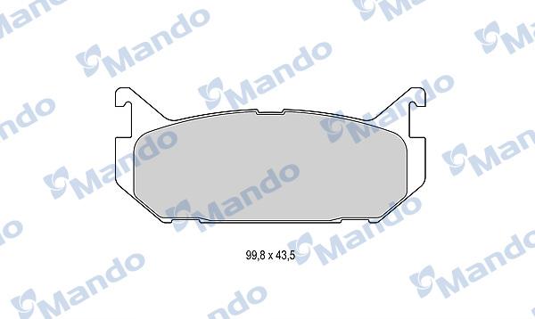 Mando MBF015625 - Тормозные колодки, дисковые, комплект avtokuzovplus.com.ua