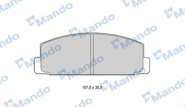 Mando MBF015627 - Гальмівні колодки, дискові гальма autocars.com.ua