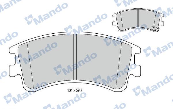 Mando MBF015637 - Гальмівні колодки, дискові гальма autocars.com.ua