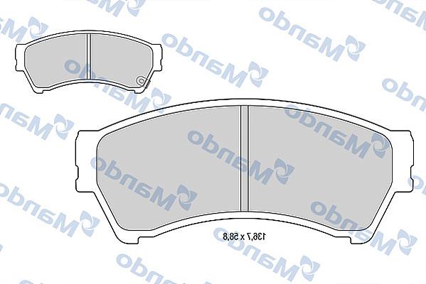 Mando MBF015644 - Тормозные колодки, дисковые, комплект avtokuzovplus.com.ua