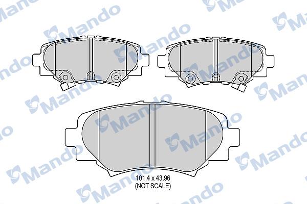 Mando MBF015647 - Гальмівні колодки, дискові гальма autocars.com.ua