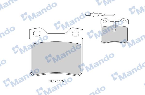 Mando MBF015772 - Гальмівні колодки, дискові гальма autocars.com.ua
