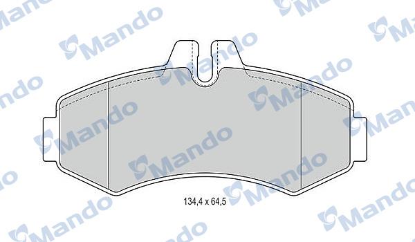 Mando MBF015660 - Гальмівні колодки, дискові гальма autocars.com.ua