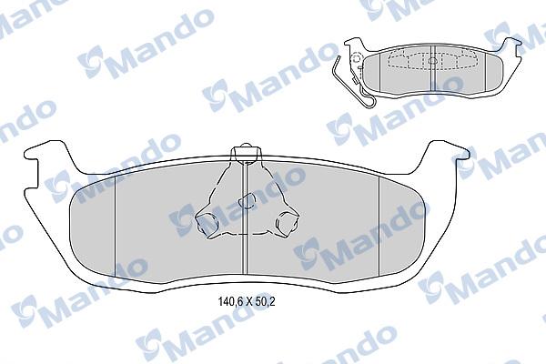 Mando MBF015661 - Гальмівні колодки, дискові гальма autocars.com.ua