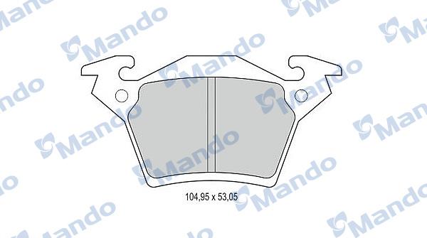 Mando MBF015663 - Тормозные колодки, дисковые, комплект avtokuzovplus.com.ua