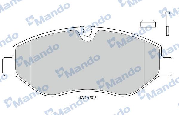 Mando MBF015671 - Гальмівні колодки, дискові гальма autocars.com.ua